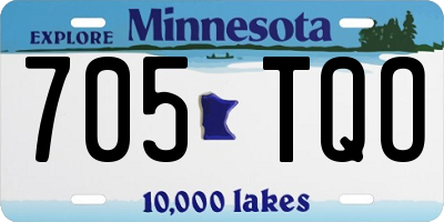 MN license plate 705TQO
