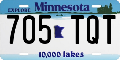 MN license plate 705TQT