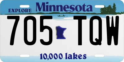 MN license plate 705TQW