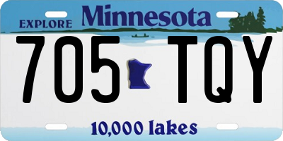 MN license plate 705TQY