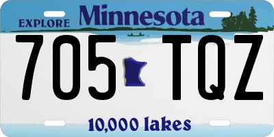 MN license plate 705TQZ
