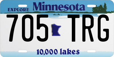 MN license plate 705TRG