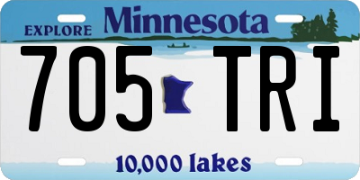 MN license plate 705TRI