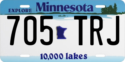 MN license plate 705TRJ
