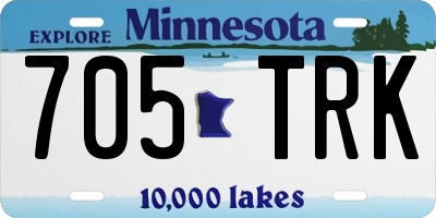 MN license plate 705TRK