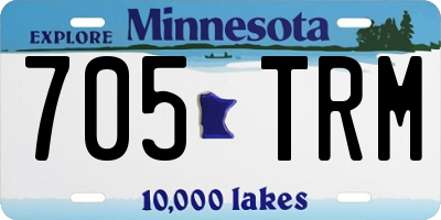 MN license plate 705TRM