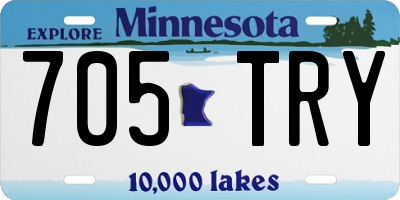 MN license plate 705TRY