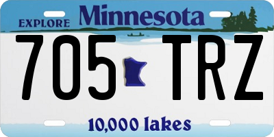 MN license plate 705TRZ
