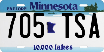 MN license plate 705TSA