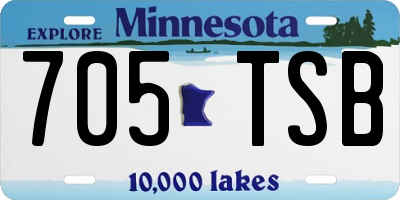 MN license plate 705TSB
