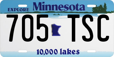 MN license plate 705TSC