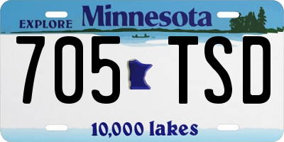 MN license plate 705TSD