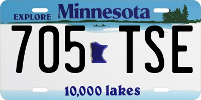 MN license plate 705TSE