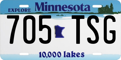 MN license plate 705TSG