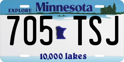 MN license plate 705TSJ