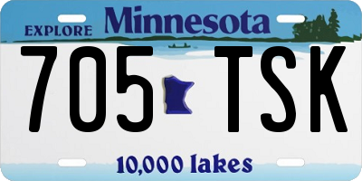 MN license plate 705TSK
