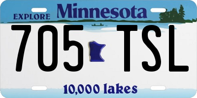 MN license plate 705TSL