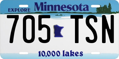 MN license plate 705TSN