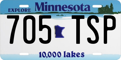 MN license plate 705TSP