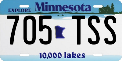 MN license plate 705TSS