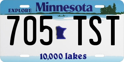 MN license plate 705TST