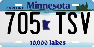 MN license plate 705TSV