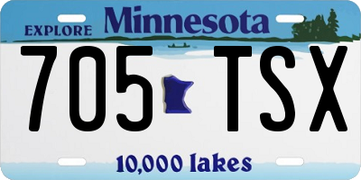 MN license plate 705TSX