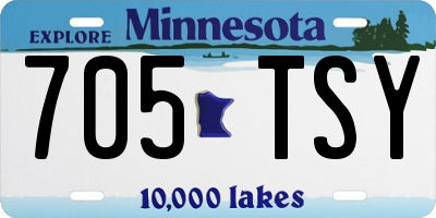 MN license plate 705TSY