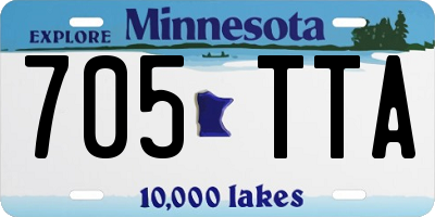 MN license plate 705TTA