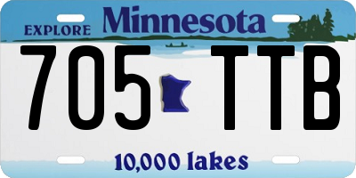 MN license plate 705TTB