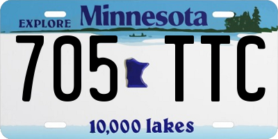 MN license plate 705TTC