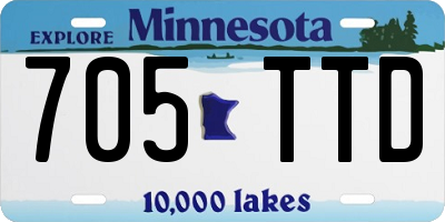 MN license plate 705TTD