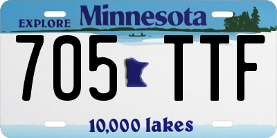 MN license plate 705TTF
