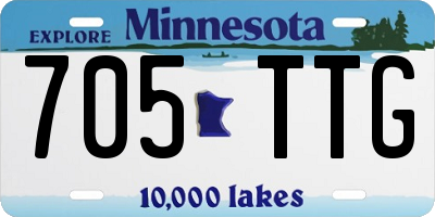 MN license plate 705TTG