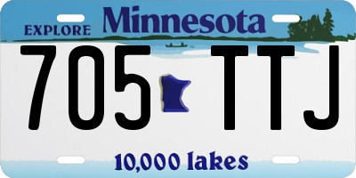 MN license plate 705TTJ