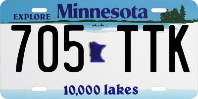 MN license plate 705TTK