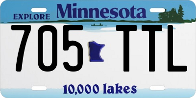 MN license plate 705TTL