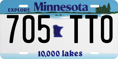 MN license plate 705TTO