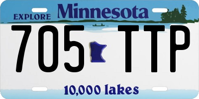 MN license plate 705TTP
