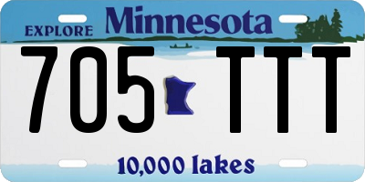 MN license plate 705TTT