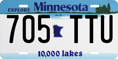MN license plate 705TTU