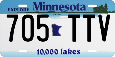MN license plate 705TTV