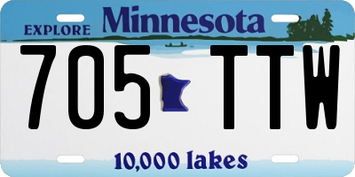 MN license plate 705TTW