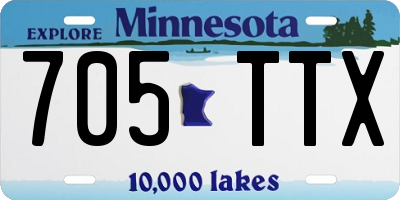 MN license plate 705TTX