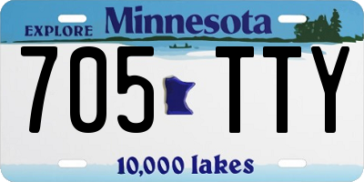 MN license plate 705TTY