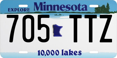 MN license plate 705TTZ