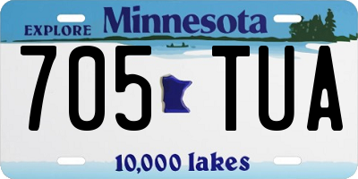 MN license plate 705TUA