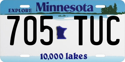 MN license plate 705TUC
