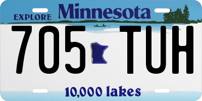 MN license plate 705TUH