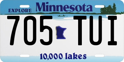MN license plate 705TUI